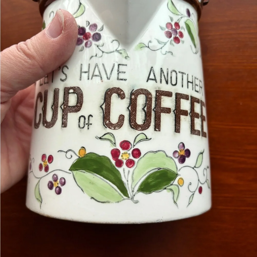 Vintage Wall Pocket Coffee Pot Kitchen